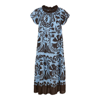 MUSE Kjole - Blue/Marrone