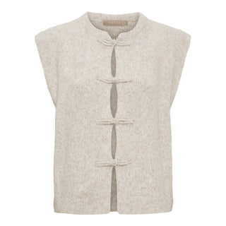 CELESTIA Strik Vest - Beige