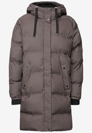 LONG PADDED dynejakke - Auburn Brown