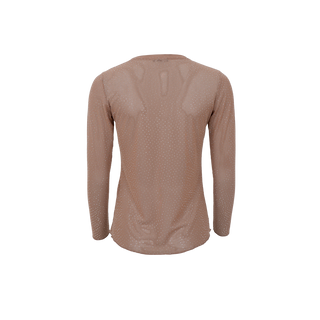 ALEXIS mesh bluse med sten - latte