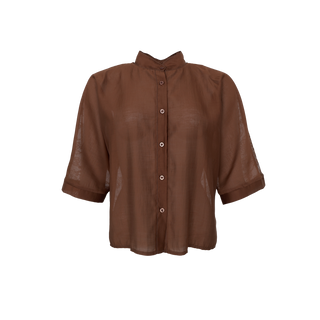CARLA Lace Shirt - Hazelnut