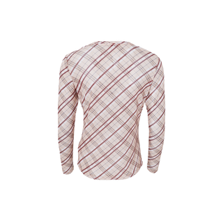 KAMMA Mesh Bluse - Beige Tartan