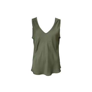 MABEL DOUBLE V-NECK TOP - Army