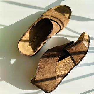 FRANCES Sandal Dark Beige Suede