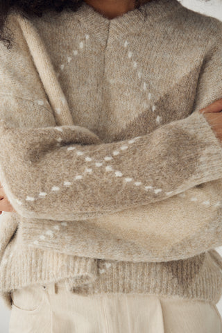 LAI KNIT sweater - Beige Mix