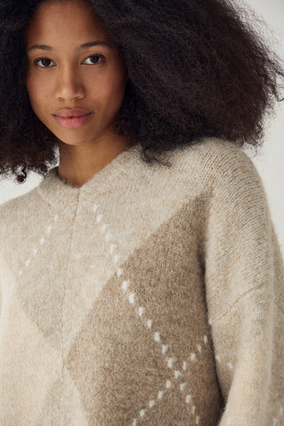 LAI KNIT sweater - Beige Mix