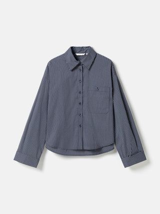 MARLON C Skjorte - Davy Navy Check