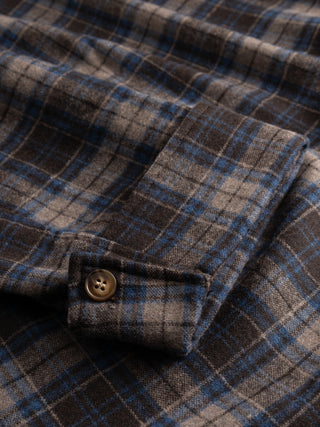 MARLON Skjorte - Brown Blue Check