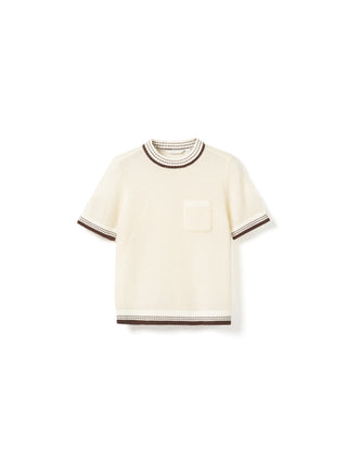 MARTHY Knit Shirt - Ivory Brown