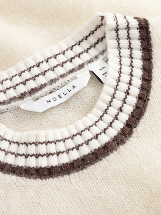 MARTHY Knit Shirt - Ivory Brown