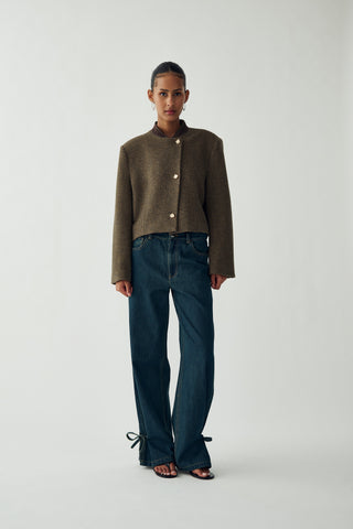 N-NOX BLAZER - Evalina Brown Check