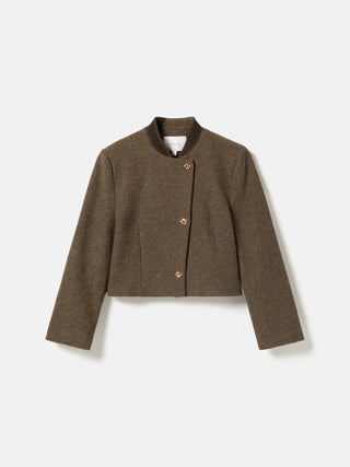 N-NOX BLAZER - Evalina Brown Check
