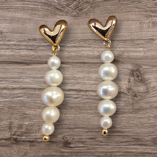 FRIIHOF+SIIG Hjerte med perlehæng