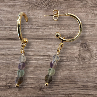 FRIIHOF+SIIG Lille creoler med lyse perler