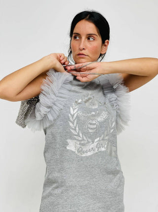 Queen Bee T-shirt med tyl - Tusind Tanker