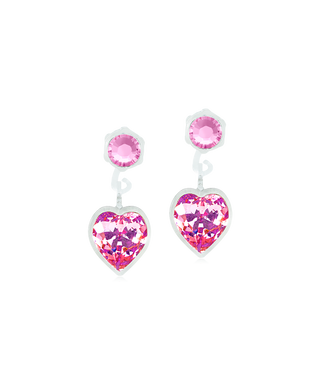 Pendant Heart Øreringe, Light Rose