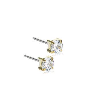 GT Tiffany Øreringe 5mm, CZ White