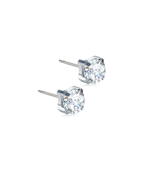 ST Tiffany Øreringe 7 mm, CZ White