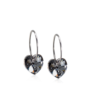 Heart Øreringe, Black Diamond