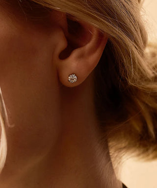 GT Tiffany Precious Øreringe 6 mm, CZ White