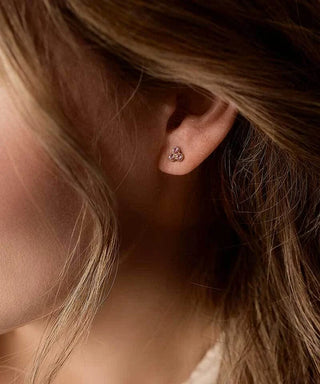 GT Clover Øreringe 6 mm, Light Rose